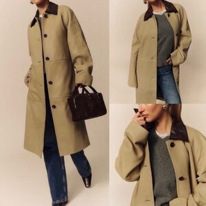 NWT Reformation Veda Beck leather Trench coat